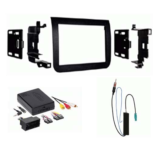 Double DIN Car Stereo Radio Install Kit Package Compatible with Ram Promaster 2014, 2015, 2016, 2017, 2018, 2019, 2020, & 2021 with Factory Amplifier or Without Factory Amplifier
