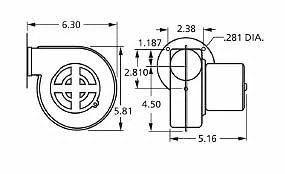 1TDN7 Compatible with Dayton Fasco Fireplace Stove Blower Motor 50747-D401 50CFM 50747-D401 7021-3466