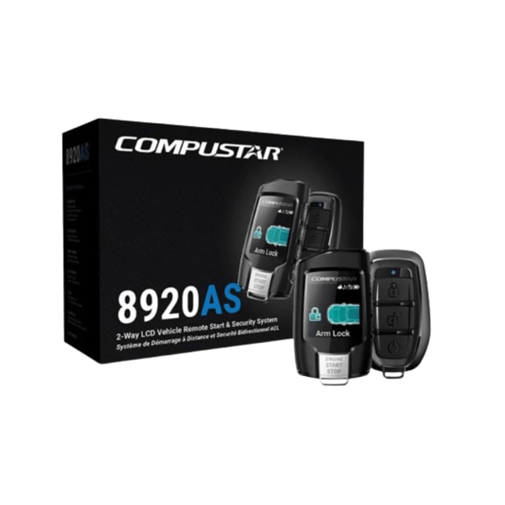 Compustar All-in-One CS8920-AS 2-Way Interactive LCD Remote Starter Kit & Alarm System (Up to 3,000-FT Range)