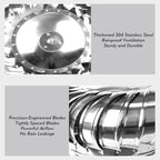 Wind Turbine Horizontal Generator Kits Charge Batteries Vertical Axis Controller Generation，Stainless Steel Turbine Roof Ventilator Unpowered Attic Fan Wind Turbine Vent with Mounting Feet