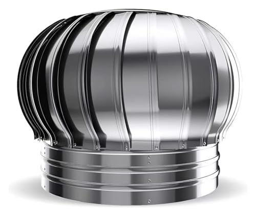 Home Use 304 Stainless Steel Wind Turbine Generator Kit Horizontal&Vertical, Off-Grid Battery Charging w/Controller, 3-in-1 Chimney Cap&Roof Ventilator