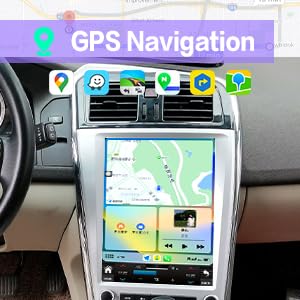 12.1 Inch Tesla Style Vertical Touch Screen Car Stereo, Android 15.0 Radio with GPS Navigation & CarPlay, Multimedia Player Head Unit Compatible with Volvo XC60 2009-2017 (4+64GB)