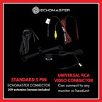 EchoMaster Jeep Wrangler JK Spare Tire Mount AHD Waterproof Backup Camera with Parking Lines + HD Front Camera with Night Vision for Off-Road Driving Bundle