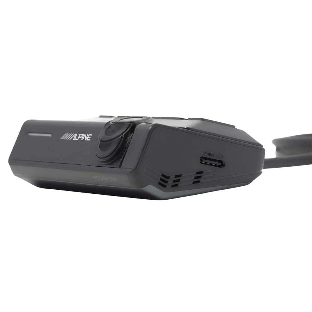Alpine DVR-C320R Premium 1080P Night Vision Dash Camera Bundle (Front + Rear) with Built-in Drive Assist
