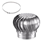 Off-Grid Home Horizontal Wind Turbine Generator Kits w/Blades & Charge Controller to Charge Off-Grid Batteries, 304 Stainless Steel Round Roof Ventilator Chimney Cap