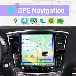12.1" Car Stereo for Infiniti QX60 2014-2019,Android Radio Head Unit with Tesla Style Wireless CarPlay, Android Auto, GPS Navi, DSP, WiFi, Backup Camera (6+128GB)