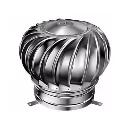 Wind Turbine Horizontal Generator Kits Charge Batteries Vertical Axis Controller Generation，Stainless Steel Turbine Roof Ventilator Unpowered Attic Fan Wind Turbine Vent with Mounting Feet