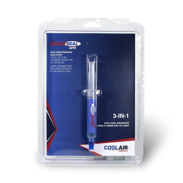 Quick Shot SmartSeal Auto A/C Leak Repair Kit Stop & Seal Metal & Rubber A/C Leaks for Car Air Conditioning, Includes Quick-Connect Adapters, Pack of (5)