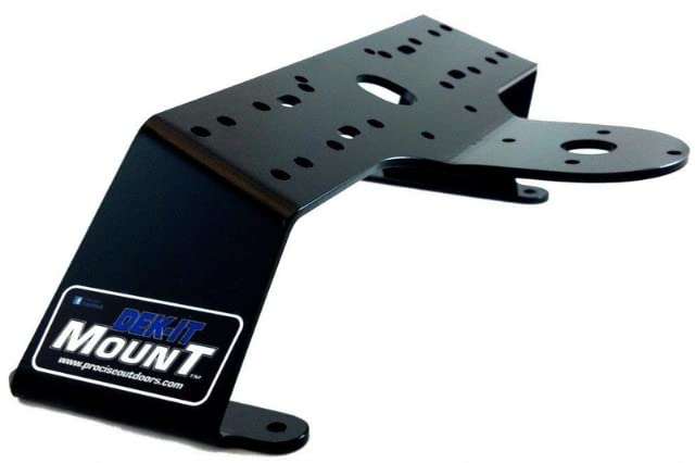 Angled Fish Finder and GPS Puck Deck Mount by PROcise Outdoors, Marine-Grade Aluminum Boat Electronics Bracket, Heavy Duty Universal Bass Boat Graph Setup, 22.5 Degree GPS Black Finish