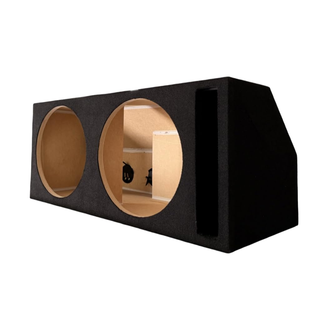 Custom Dual 12" Ported Subwoofer Enclosure Fits 2005-2025 Mustang Convertible, Slot-Ported Sub Box, 36Hz Tuned, Premium 5/8" MDF Wood