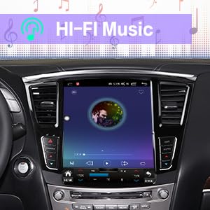 12.1" Car Stereo for Infiniti QX60 2014-2019,Android Radio Head Unit with Tesla Style Wireless CarPlay, Android Auto, GPS Navi, DSP, WiFi, Backup Camera (6+128GB)