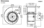 Dayton 1TDT7 PSC Blower, 2 Speed, 115 Volts