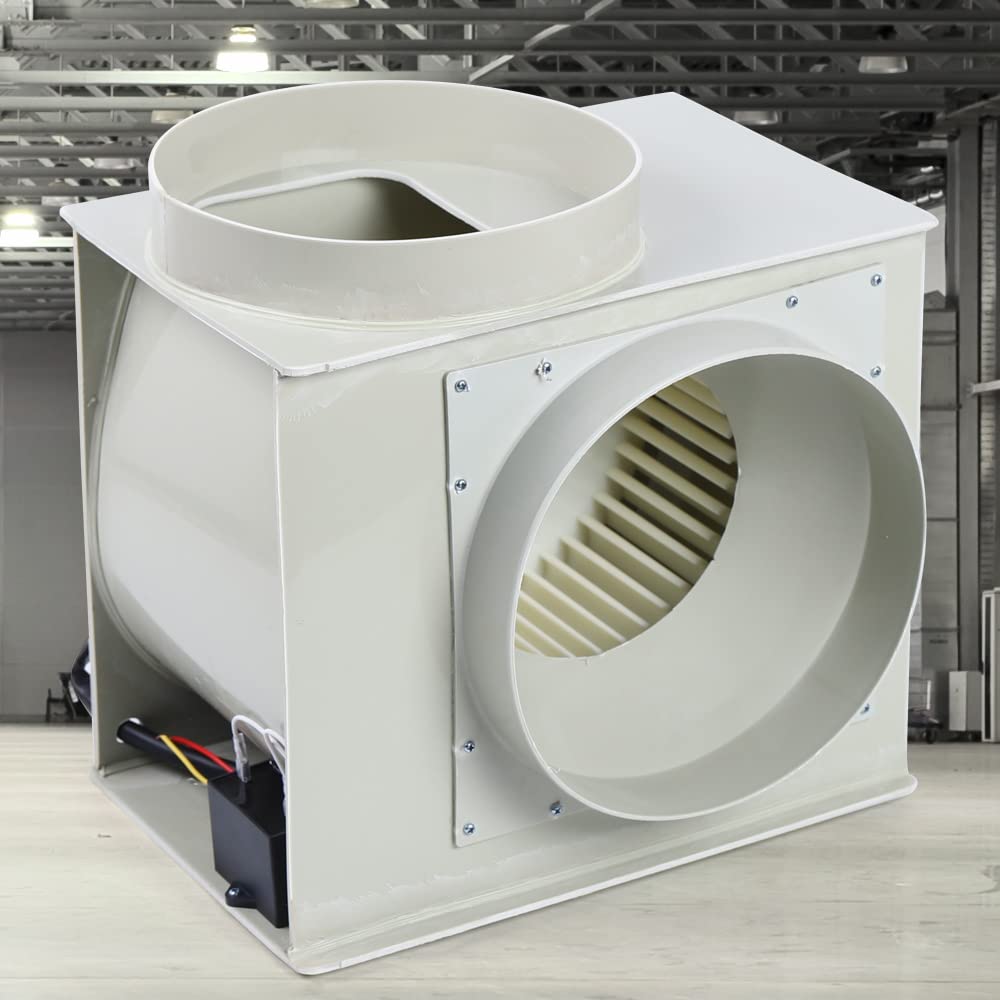 PP 250 Centrifugal Blower 1450 R/Min High Speed Blower 10Inch Extractor Fan Low Noise Flow Inline Duct Fan for Chemical Cabinet Fume Hood
