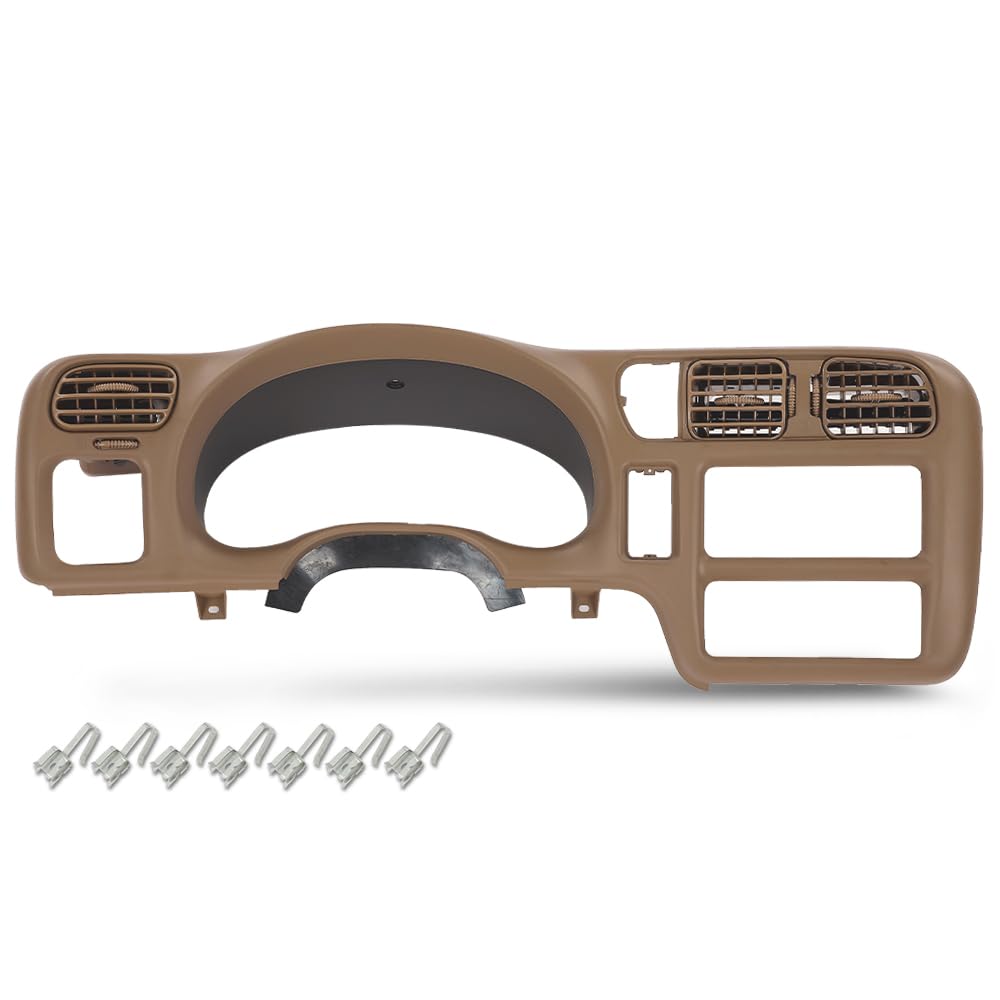 Dash Radio Bezel Grey Compatible with Chevy Blazer S10 GMC Jimmy Sonoma 1998-2004/ Fit for Vehicle with Double Din Radio