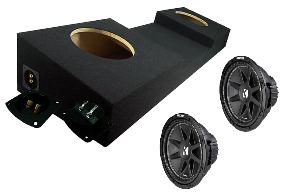 Kicker 43C124 Comp C12 4 Ohm Dual 12" Loaded Truck Subwoofer Box Enclosure