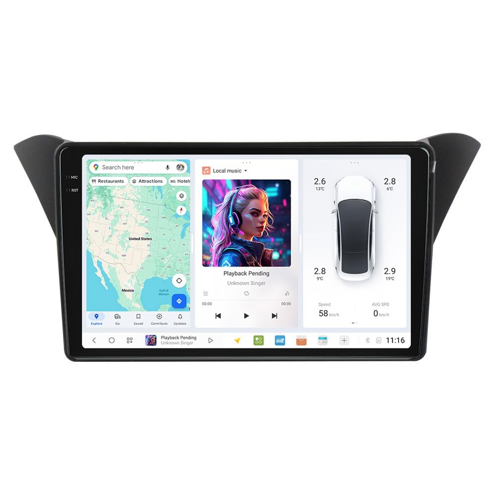 DUDUAUTO Android 13 Car Radio for Hyundai Genesis/Rohens Coupe 2012-2016
