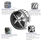 Home Use 304 Stainless Steel Wind Turbine Generator Kit Horizontal&Vertical, Off-Grid Battery Charging w/Controller, 3-in-1 Chimney Cap&Roof Ventilator