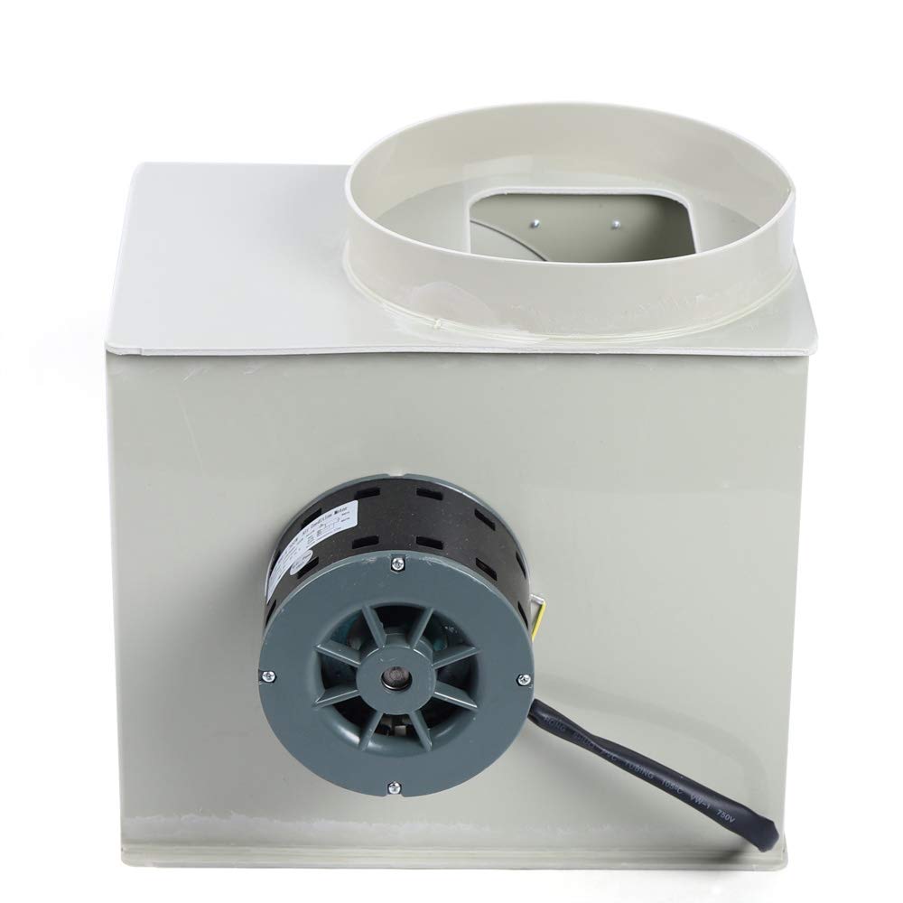 PP 250 Centrifugal Blower 1450 R/Min High Speed Blower 10Inch Extractor Fan Low Noise Flow Inline Duct Fan for Chemical Cabinet Fume Hood