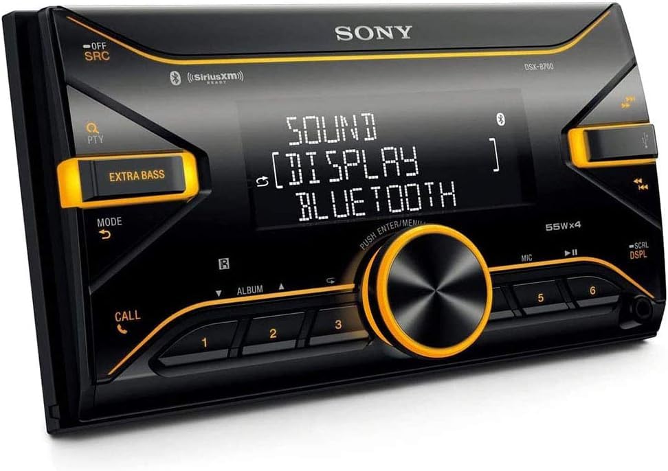 Sony DSX-B700 Double-DIN Media Receiver with Dual Bluetooth, SiriusXM Ready, Front USB, FLAC, 10-Band EQ + SXV300V1 SiriusXM Vehicle Tuner Bundle