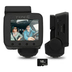Type S P100 Smart 360° Dash Camera Front & Inside, Parking Surveillance, 1080P Blind Side Coverage, VR 360 Video Recording Mode, Automatic Night Vision, Uber Lyft, SD Card Included