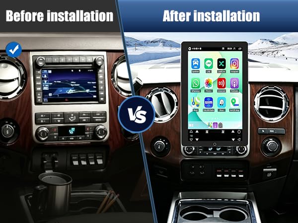 Upgrade Car Stereo for Ford F-250 F-350 Super Duty 2006-2014 2+64G Rotated
