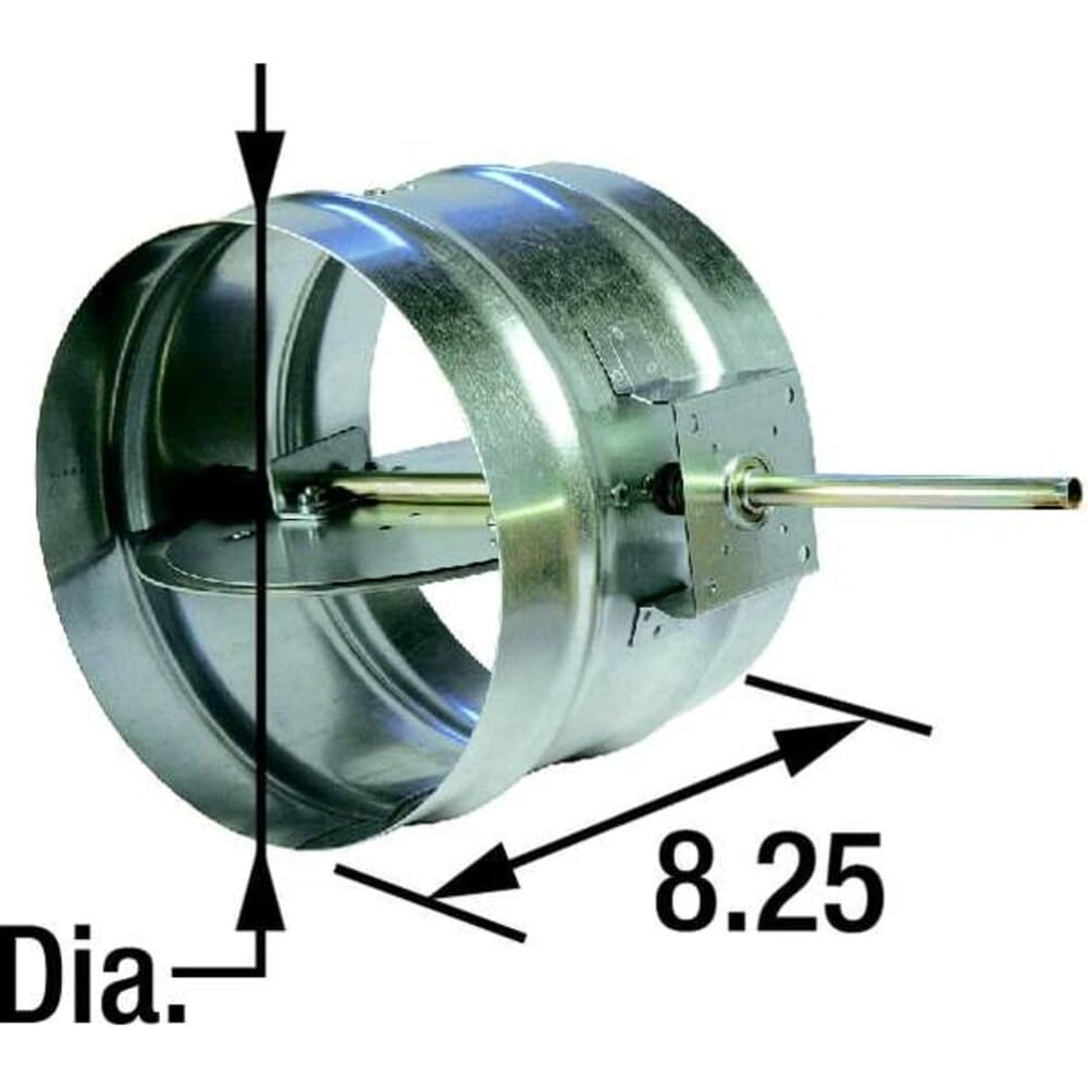Dayton Volume Control Damper,8-1/4"D,8"Duct Dia 3HGN8-1 Each