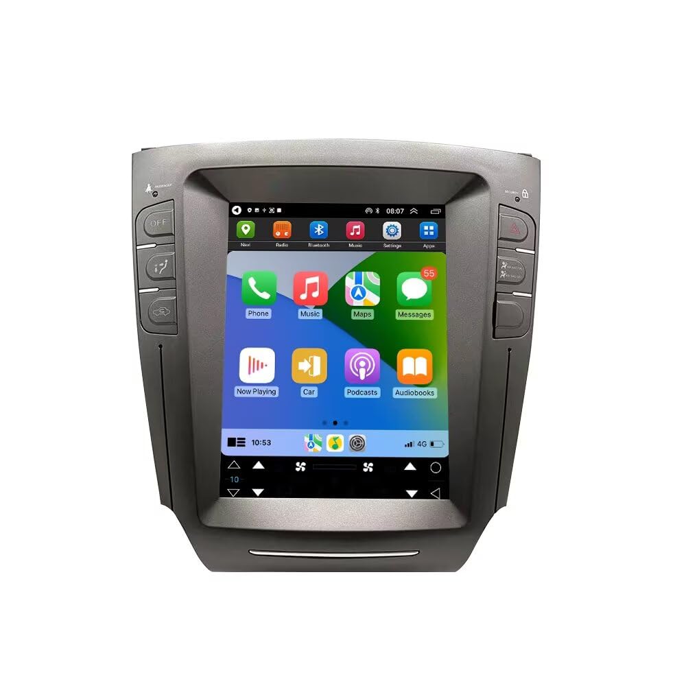 8+256 for Lexus IS250 IS350 2006 2007 2008 2009 2010 2011 2012 Android 14 Head Unit Car Radio Stereo GPS Naviation Tesla with Wireless Carplay Android Auto Multimedia Audio WiFi Bluetooth