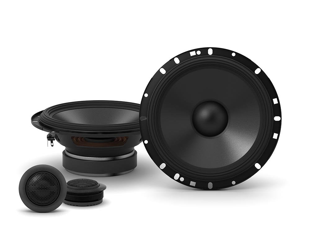 CreativeAudio Alpine 1-Pair S-S65C 6.5" Component Speakers with 1-Pair S-S65 6.5" Coax Speakers and S-A32F 320W 4-Ch Amp and Wiring
