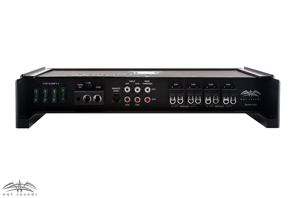 Wet Sounds Sinister SDX4 4-Channel Amplifier (Renewed)
