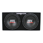 MTX Terminator Dual 12" Subwoofer Box w/Amp, Wiring Kit, & Capacitor