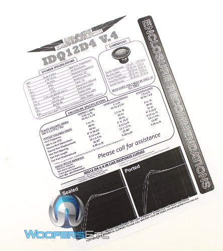 IDQ12 V.4 D4 - Image Dynamics 12" 1500W Peak Dual 4-Ohm IDQ V.4 Series Subwoofer