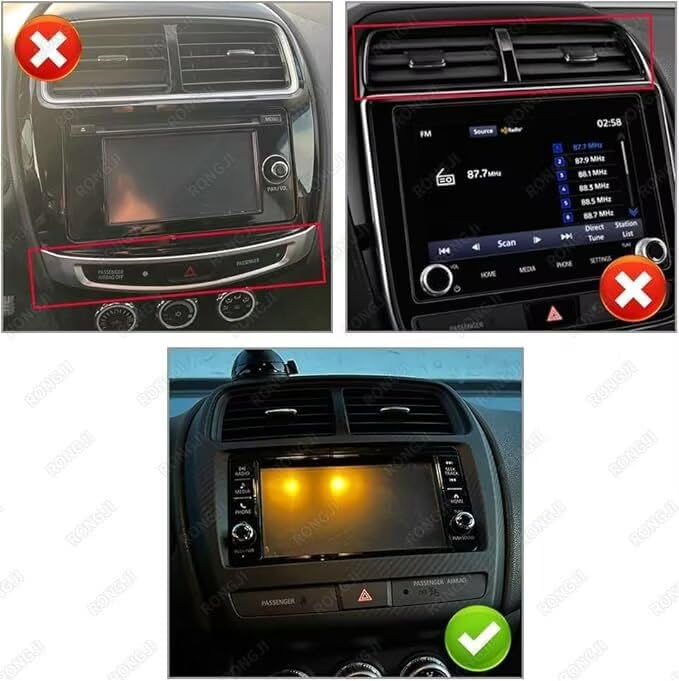 Car Radio Stereo for Mitsubishi ASX 2016 2017 2018 2019 2020 2021 2022 Dash Kit Car GPS Navigation, 1+32GB 9" IPS Touch Screen Head Unit with Car-Play & Android Auto/SWC/Rear View