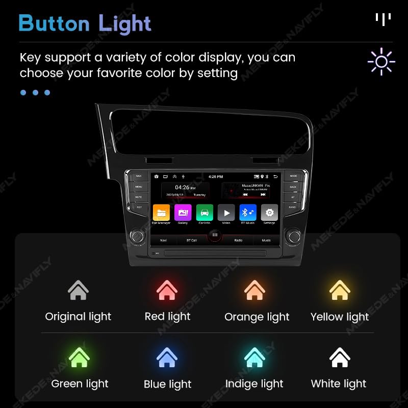 Android Car Stereo for VW Golf 7 MK7 2013-2018 Radio Head Unit 2GB+64GB