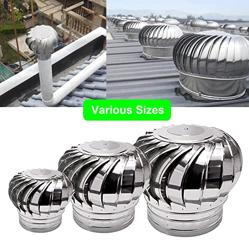 Off-Grid Home Horizontal Wind Turbine Generator Kits w/Blades & Charge Controller to Charge Off-Grid Batteries, 304 Stainless Steel Round Roof Ventilator Chimney Cap