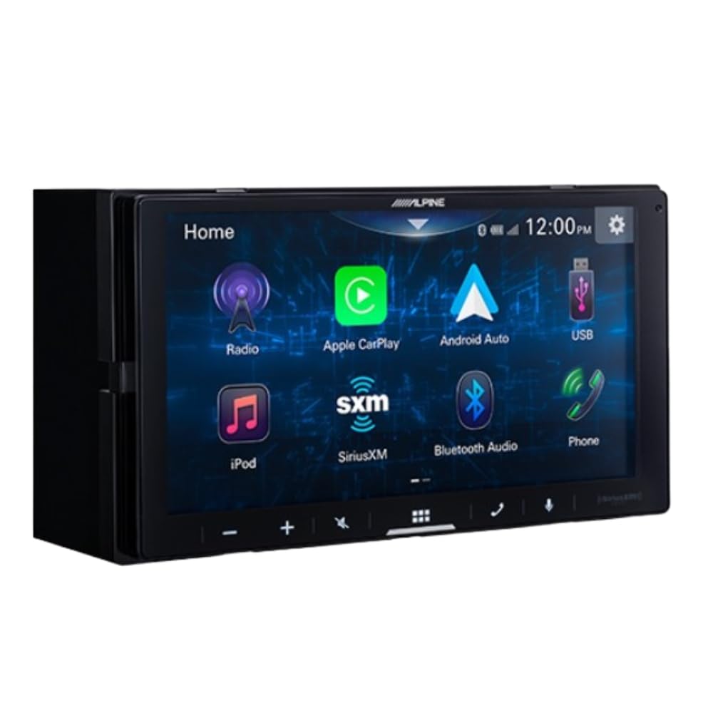 Alpine iLX-W770-M 6.75" Shallow Chassis Double-DIN Capacitive Touchscreen Digital Multimedia Receiver with KTA-450 4-Channel Amplifier