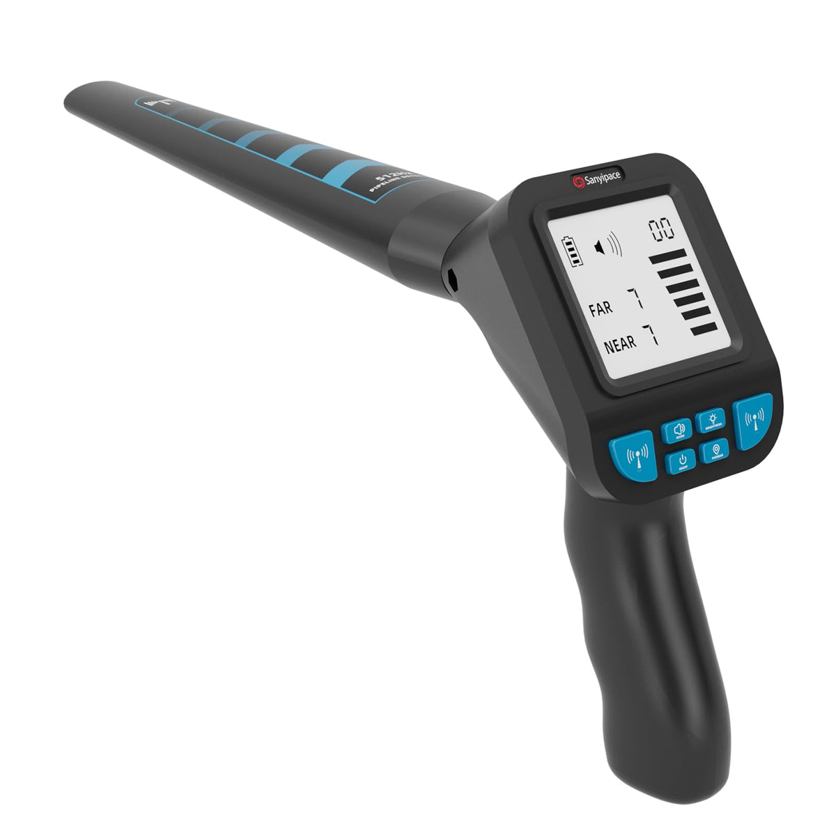 Sanyipace 512Hz Pipe Locator, Underground Pipe Detector with 3" Screen