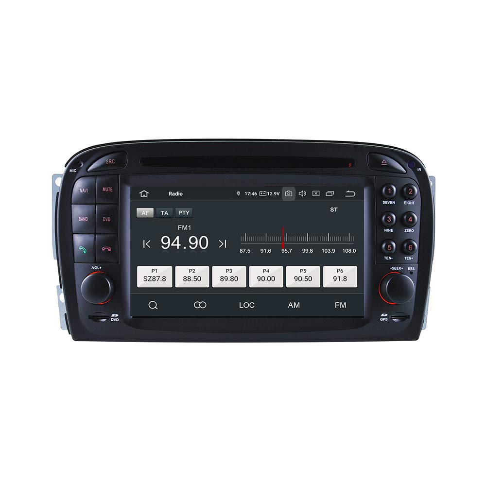 7" Touchscreen Navigation GPS Head Unit Radio CarPlay AndroidAuto WiFi Compatible with Mercedes R230 SL350 SL500 SL55 SL65 AMG with Bose / D2B Soundsystem