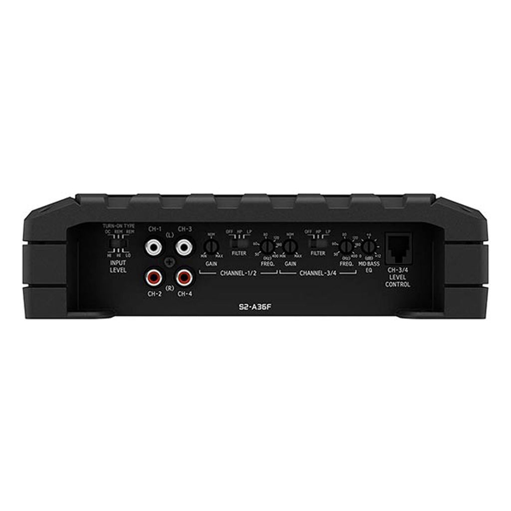 Alpine S2-A36F 4-Channel Amplifier RUX-H01 Bass Knob Bundle