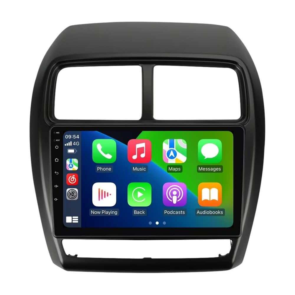 Car Radio Stereo for Mitsubishi ASX 2016 2017 2018 2019 2020 2021 2022 Dash Kit Car GPS Navigation, 1+32GB 9" IPS Touch Screen Head Unit with Car-Play & Android Auto/SWC/Rear View