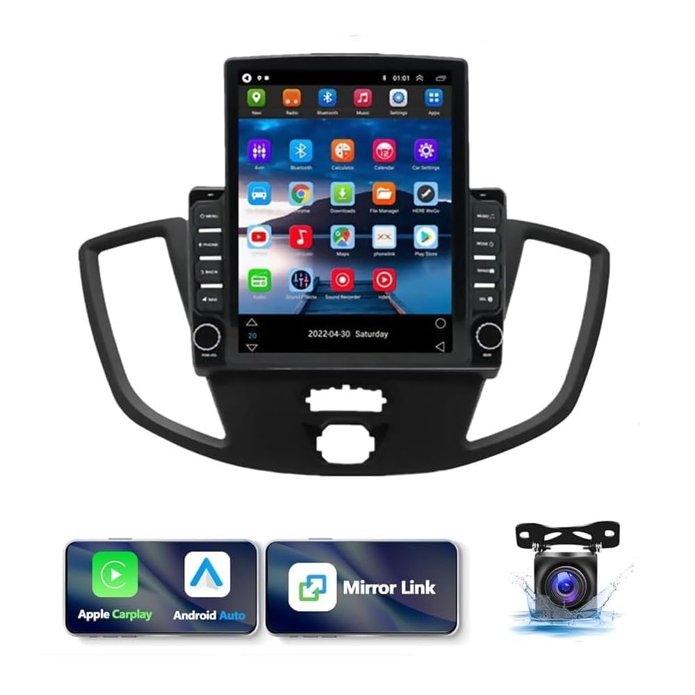 9.7'' Android 13.0 Car Radio Stereo for Ford Transit 2013 2014 2015 2016 2017 2018 2019,for Ford Transit Custom 2014-2019 Touchscreen Radio with Carplay & Android Auto Support Bluetooth (4+64G)