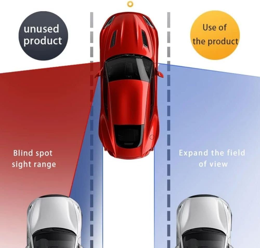 Car Blind Spot Camera Paired with Car Blind Spot Display System, Blind Spot Driving Recorder, BSD Blind Spot Warning Assistance, Blind Spot Monitoring BSM, Camera Monitoring System CMS (Silver)