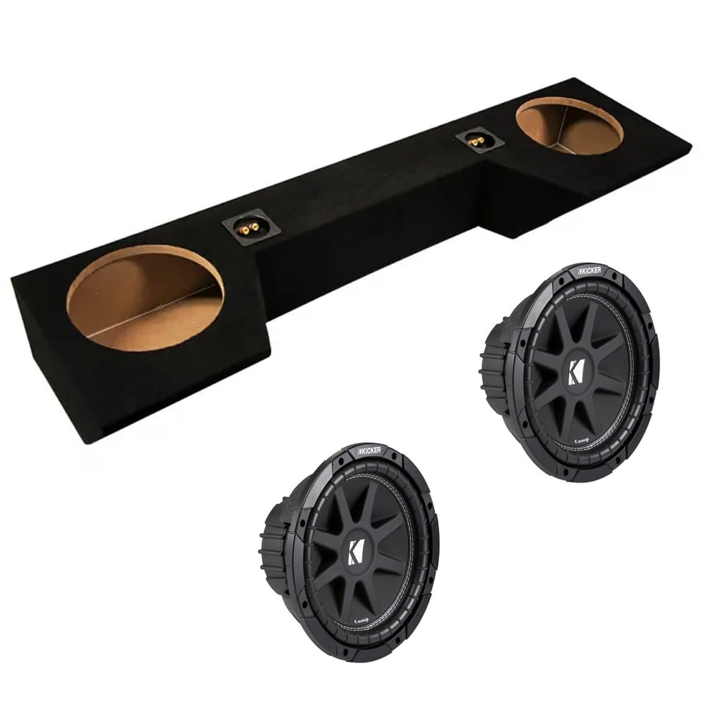 Kicker 43C104 Dual 10" Loaded Sub Box Fits 2019-2025 Dodge Ram Quad Cab