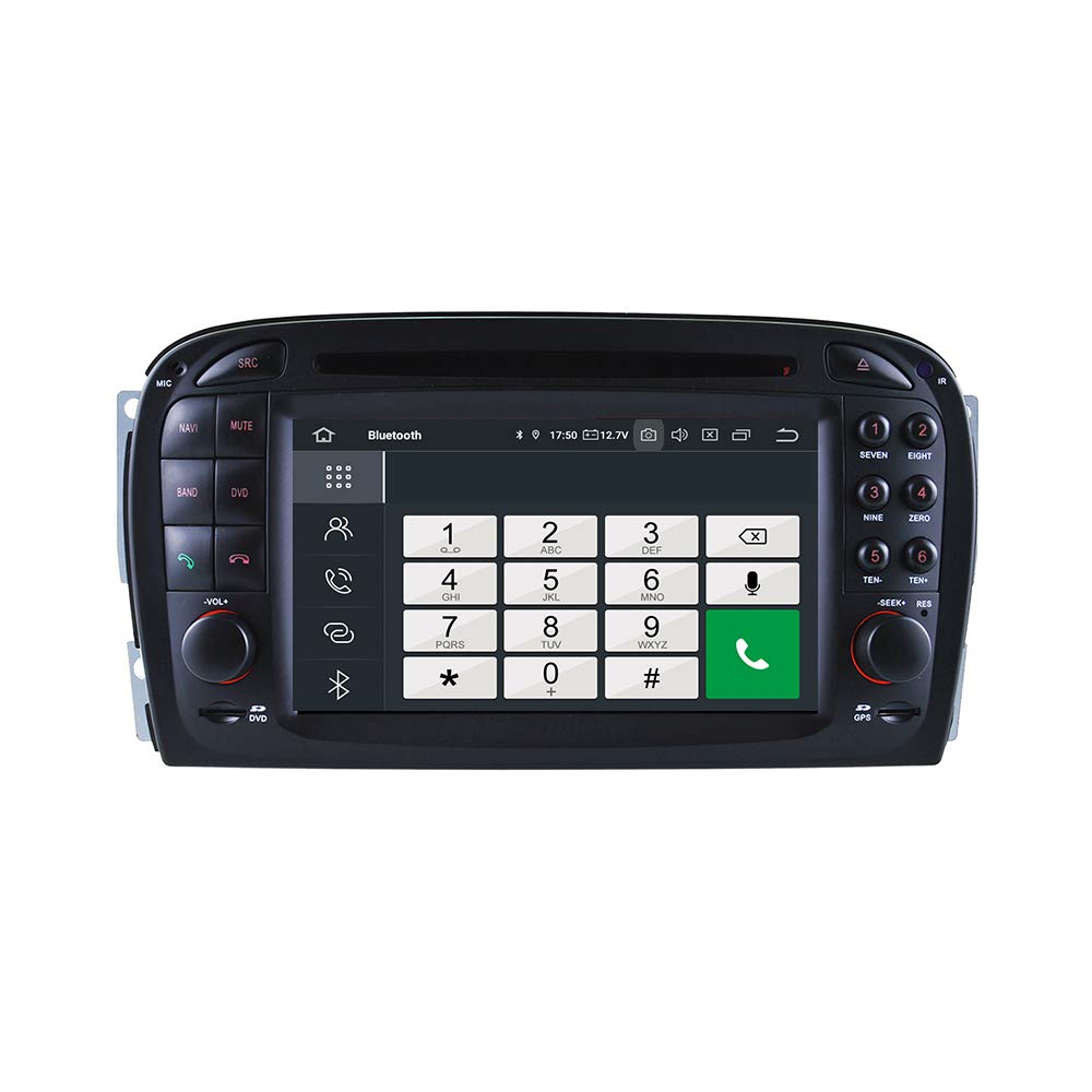 7" Touchscreen Navigation GPS Head Unit Radio CarPlay AndroidAuto WiFi Compatible with Mercedes R230 SL350 SL500 SL55 SL65 AMG with Bose / D2B Soundsystem