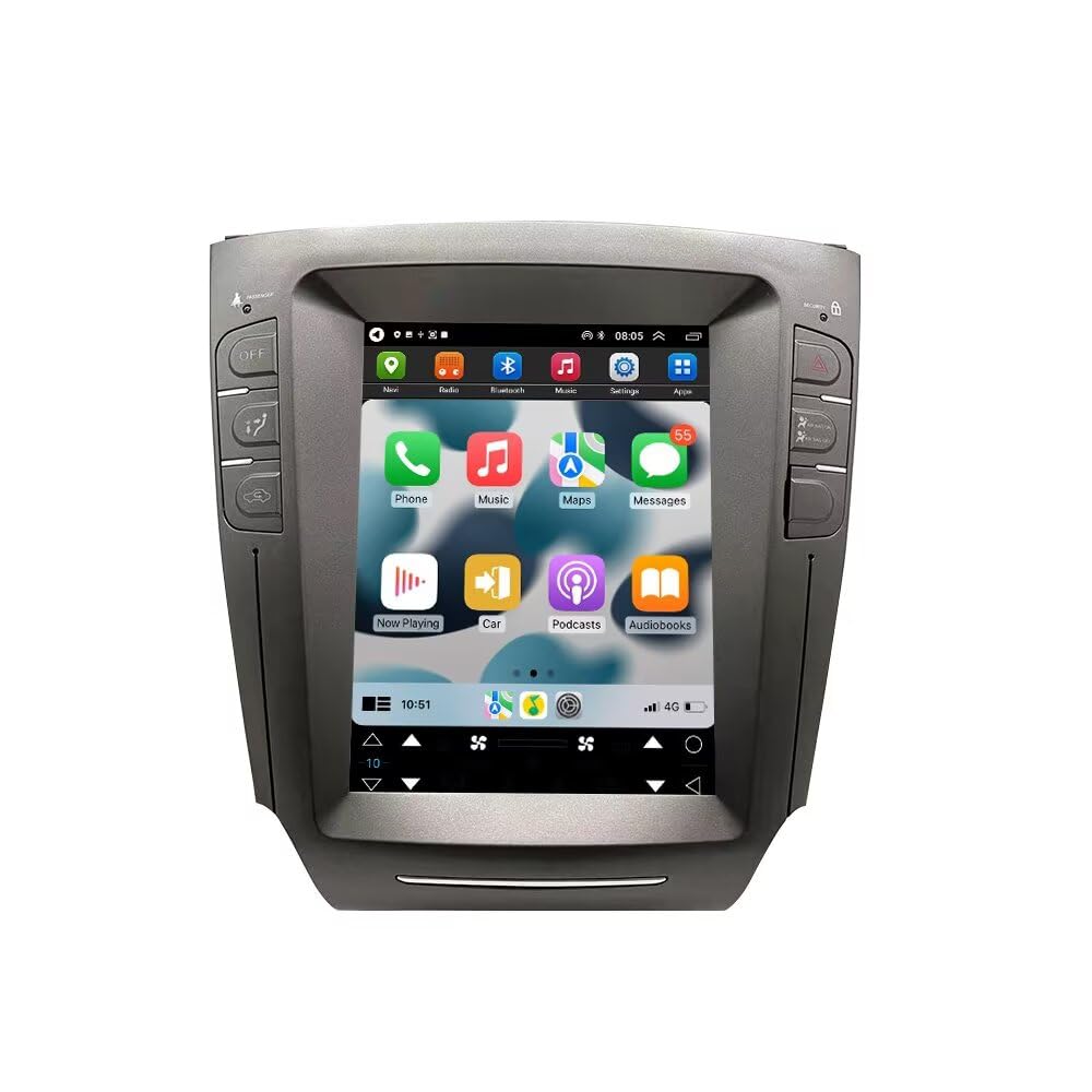 8+256 for Lexus IS250 IS350 2006 2007 2008 2009 2010 2011 2012 Android 14 Head Unit Car Radio Stereo GPS Naviation Tesla with Wireless Carplay Android Auto Multimedia Audio WiFi Bluetooth