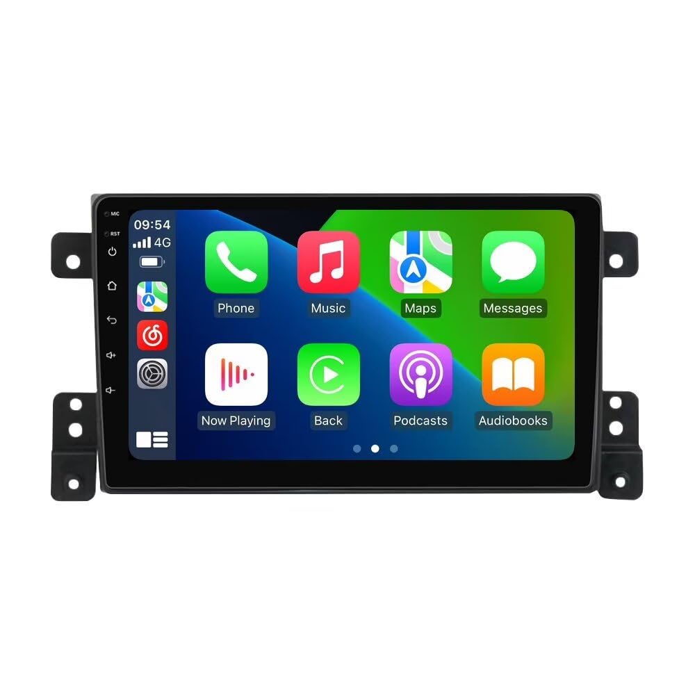 Radio for Suzuki Vitara 2005-2015 Stereo Upgrade Dash Kit Car GPS Navigation,2+32GB 9" IPS Touch Screen Head Unit with Car-Play & Android Auto/SWC/Rear View