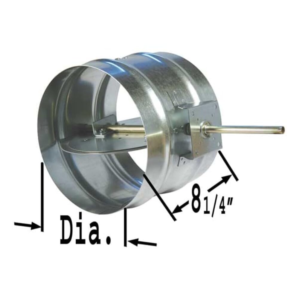 Dayton Volume Control Damper,8-1/4"D,8"Duct Dia 3HGN8-1 Each