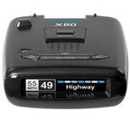 Escort X80 Laser Radar Detector - Extreme Long Range Early Alert Protection, False Alert Filter, Multi Color OLED Display, Crystal Clear Voice Alerts, Live Crowd Sourcing, Black