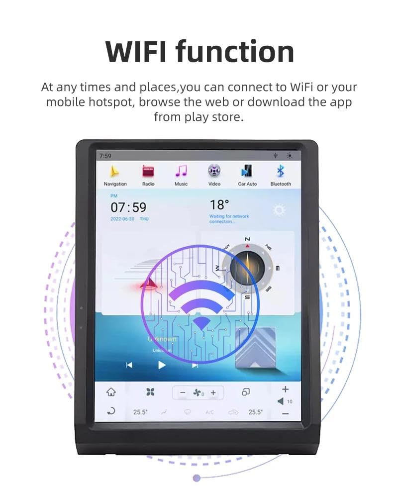 14.5 Inch Touch Screen Android 13 Car Radio for Dodge Durango Stereo Upgrade Tesla Style Head Unit Multimedia Player Android Auto Carplay GPS Navigation (2014-2020 Year)