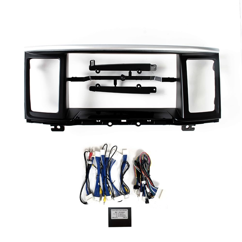 Car Stereo Navigation 9" Android Radio Mounting Frame Mask Bracket with Wiring Harness Specific Designed for Nissan Pathfinder 2012 2013 2014 2015 2016 2017 2018 2019 2020