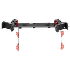 Tackform TRAXX Slim Track Dash Mount - Dual Phone Holders - Compatible with 2016-2023 Toyota Tacoma | All Metal - CNC Billet Aluminum | Full Width Bracket + Bezel Stiffeners | Red